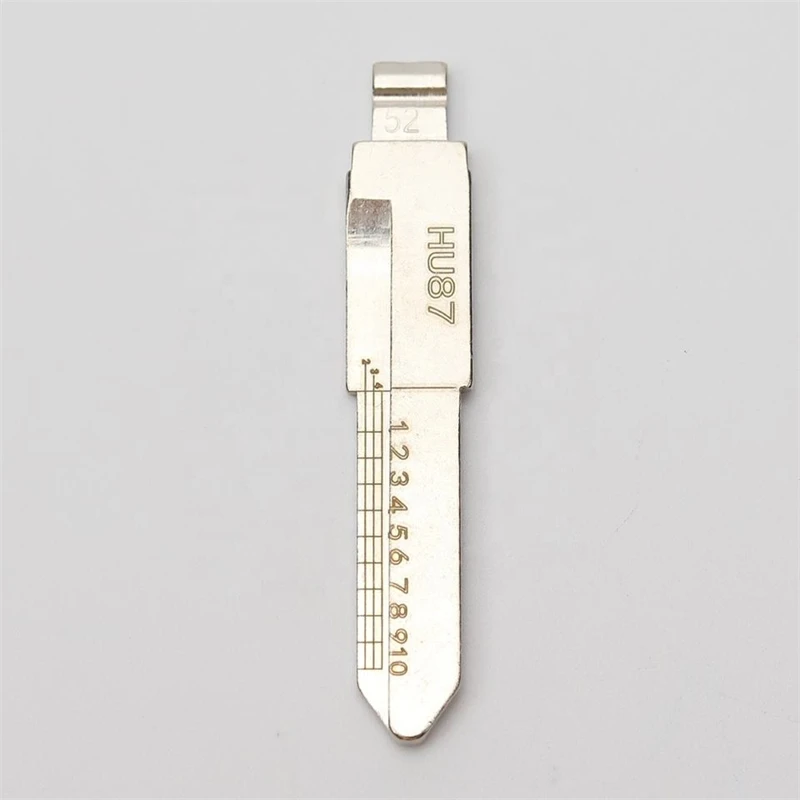 OEM 50Pcs NO.52 HU87 Engraved Line Key Blade Scale Shearing Teeth Uncut Key Blade For Suzuki SX4 Alto