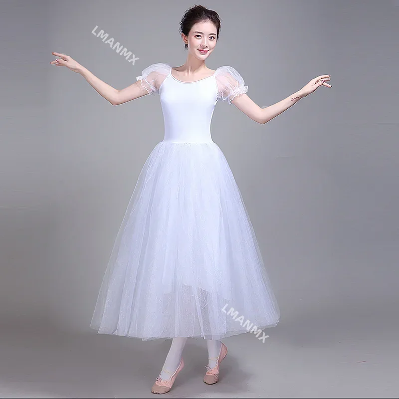 الباليه توتو تنورة فستان رقص المهنية طويل الأبيض تنورات قصيرة للكبار زي الباليه تنورة فستان الباليه لفتاة الاطفال
