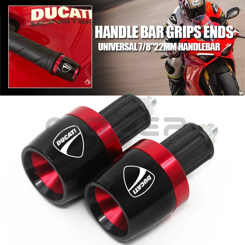 Motorcycle Handlebar Grip Accessories Hand Grips Handle Bar End Cap for Ducati SUPERSPORT 950S 950 939 939S MONSTER 899 959 1199