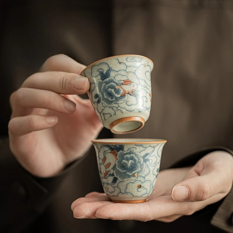 Ruyao Xiangyun Ruitu Teetasse Master Cup Probierbecher Haushaltstee-Set Keramik Teetasse Trinken Kleine Tasse