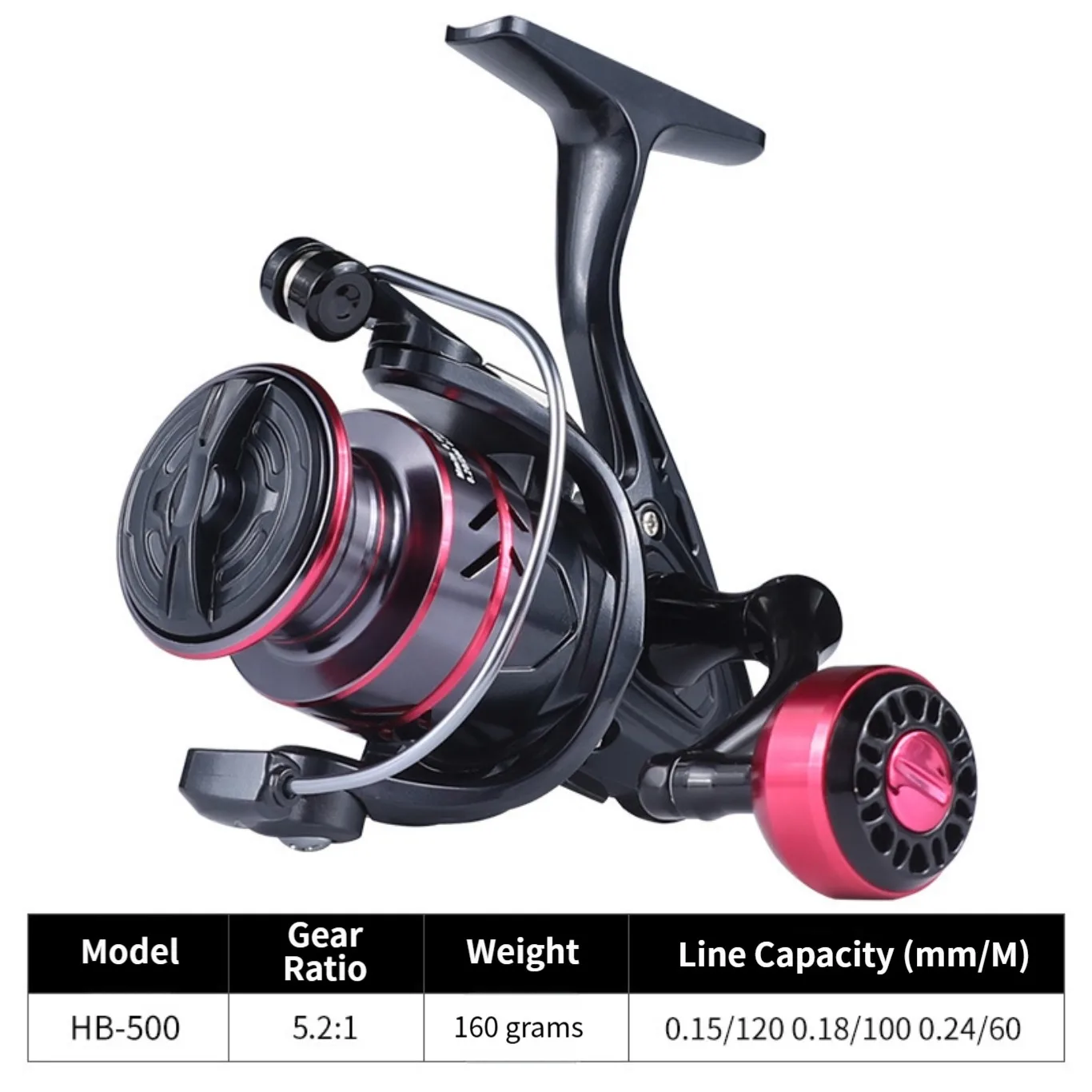 ロングキャストメタルスプールリールhb500-7000高速52-1ギア比、快適なevaハンドル付き、海水サーフボート釣り具用