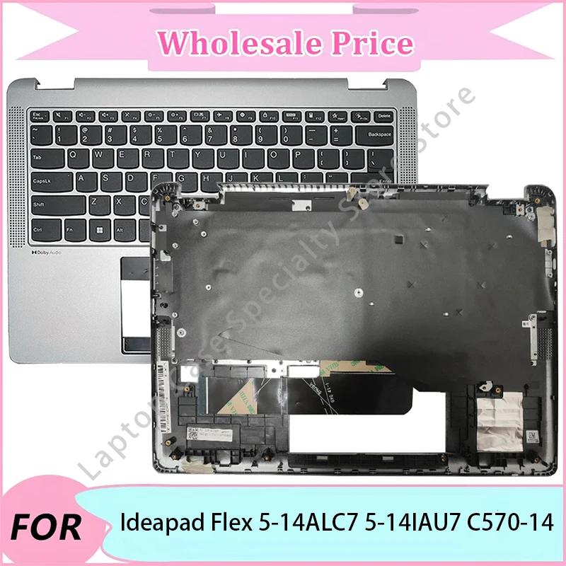 

NEW For Ideapad Flex 5-14ALC7 5-14IAU7 C570-14 Case/Laptop replacement parts/Laptop LCD Back Cover/Keyboard