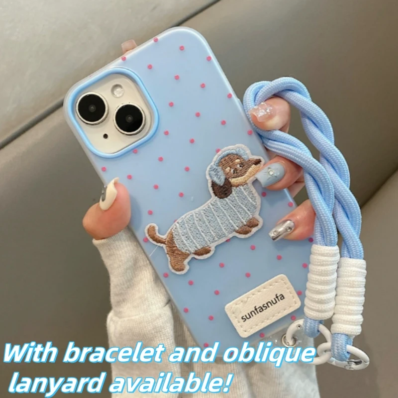 Blue Polka Dot Embr… - image