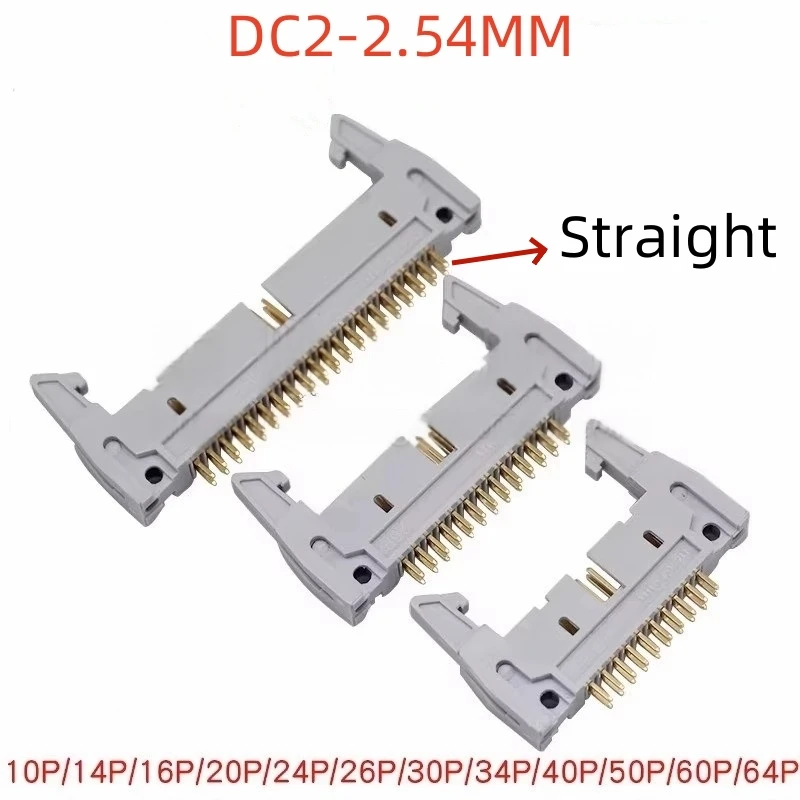 1pcs Zhengling Precision 2.54mm Horn Socket 2-10P/16/20/26/30/64Pin With Horn Connector