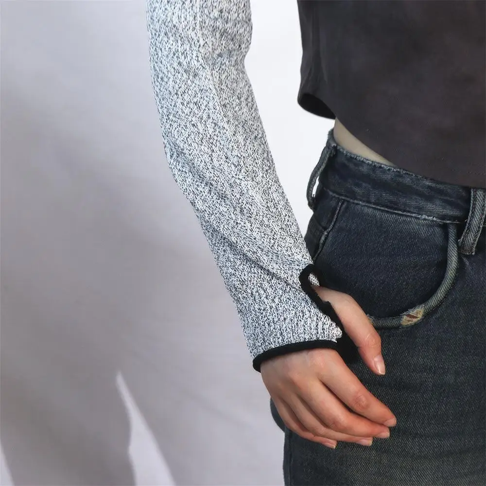 

Отверстие для большого пальца 5, устойчивый к порезам рукав HPPE, устойчивый к порезам, защита от истирания, защитный рукав, защита от укусов