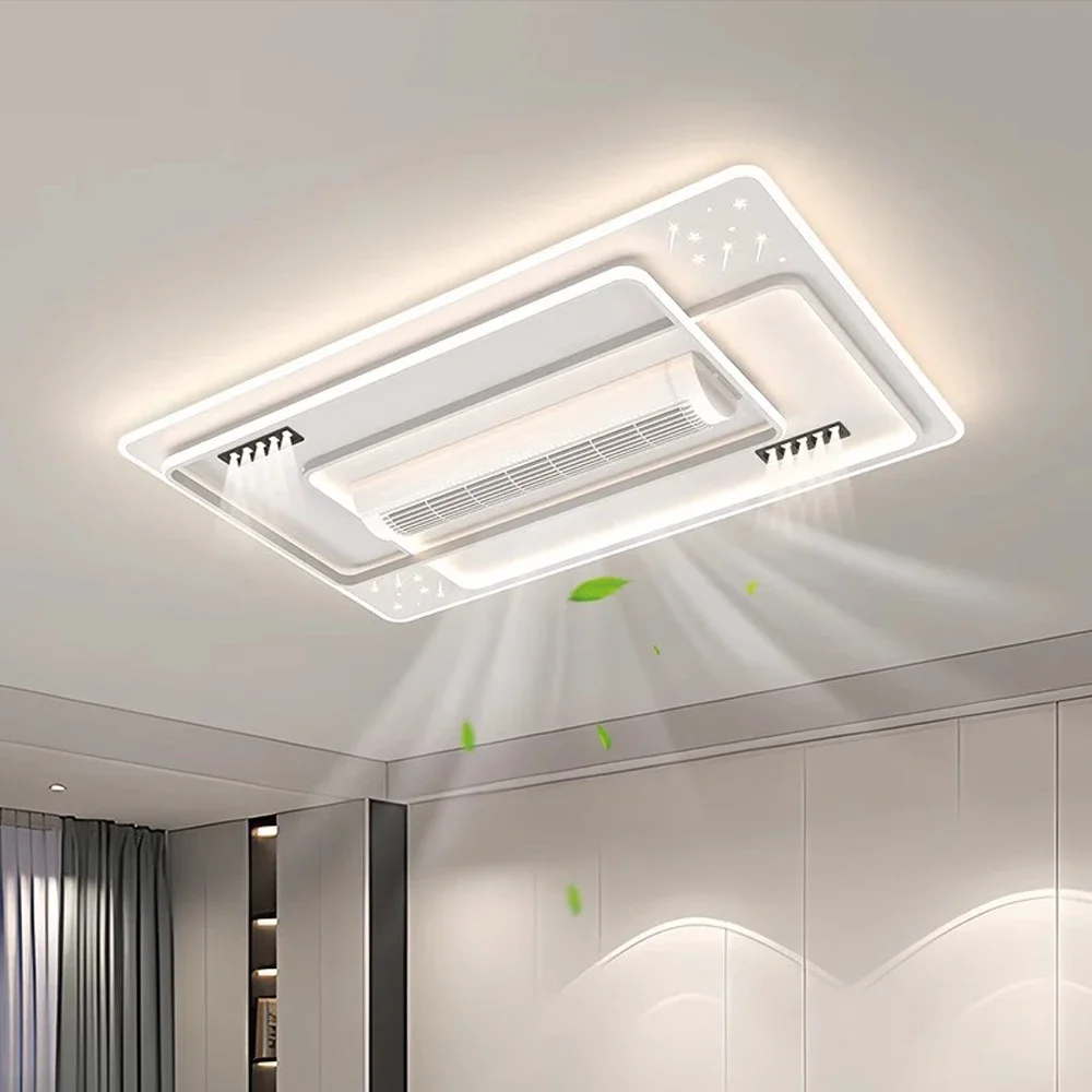 Neues Design, Ventilator, Licht, Hotel, Schlafzimmer, dekorativer, intelligenter, blattloser Deckenventilator mit Licht und Fernbedienung