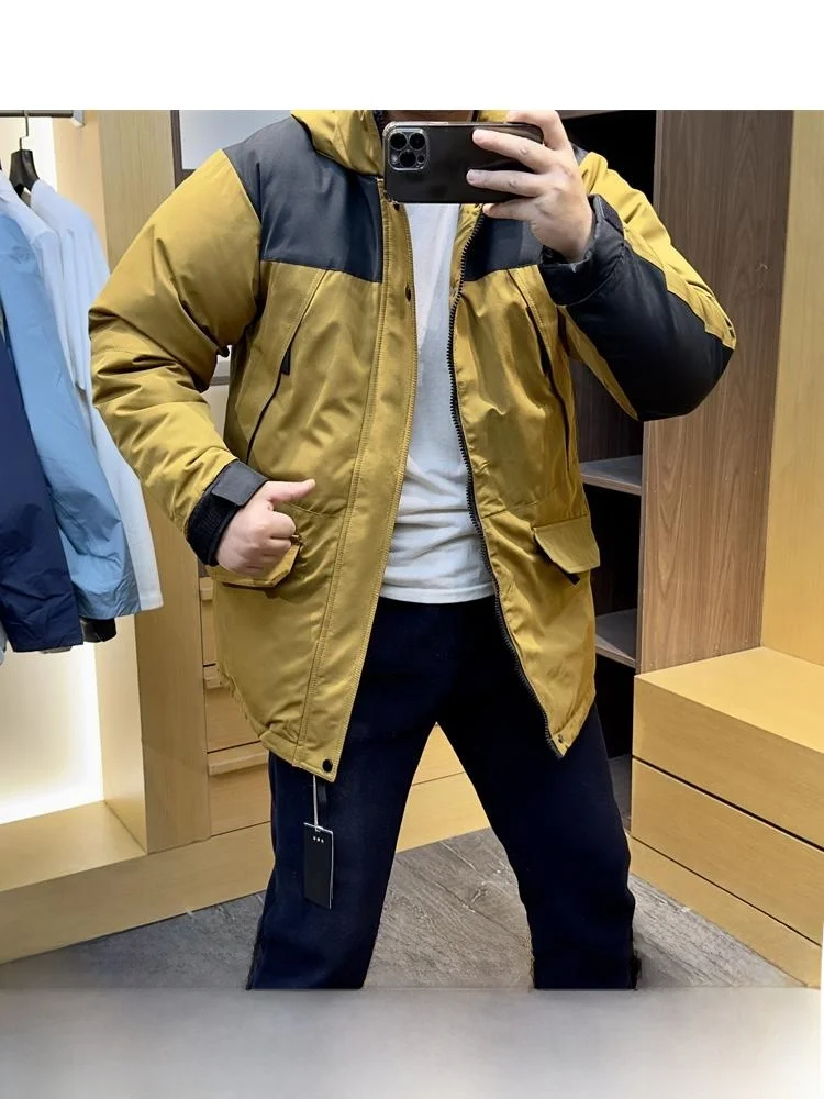 

Высококачественная хлопковая рабочая одежда серии North с капюшоном, уличная водонепроницаемая теплая молодежная трендовая одежда с защитой от ультра-Thi, стандартная длина