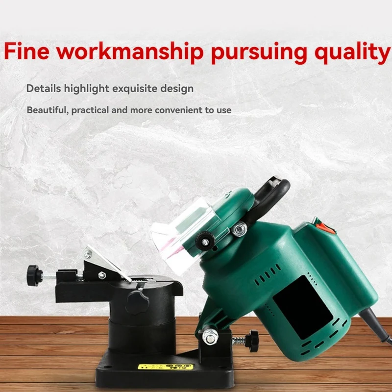Electric Chainsaw Sharpener 100Mm Chain Automatic Chain Sharpener Adjustable 8500RPM For Grinding Chains EU Plug