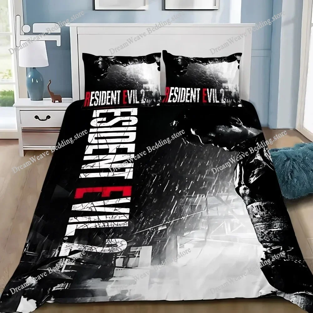 Duvet Cover Resident Evil 3D Exquisite Game Umbrella Digital Printing Bedding Set Comforter Bed Youth Home Decor Kids Boys Gift9