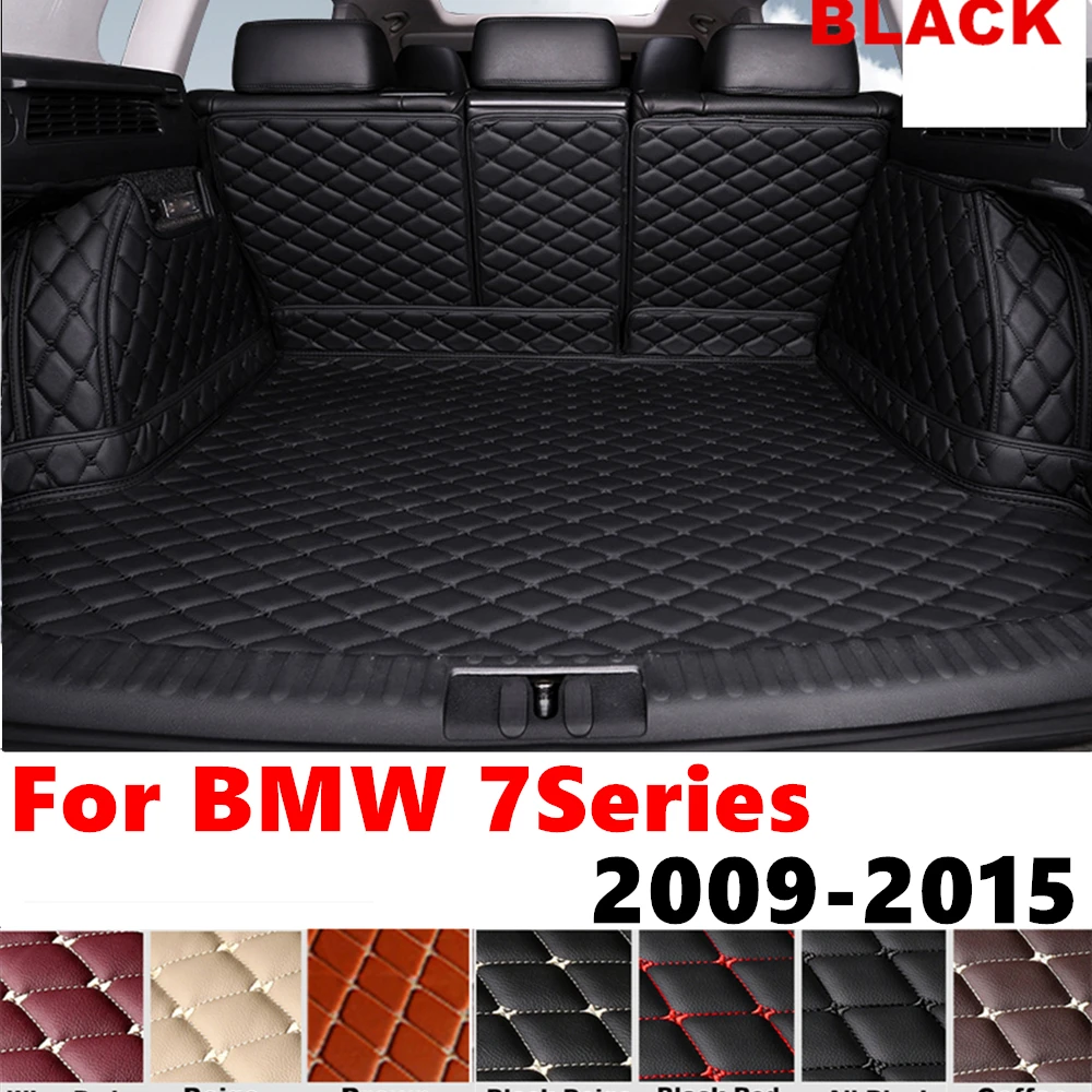 Full Set Car Rear trunk mat for BMW 7 Series 2015 2014 2013 2012 11-2009 Cargo Liner Tail Boot luggage Pad Carpet Interior Parts