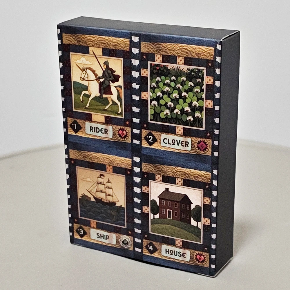 

Колода карт Ленорман Country Quilts, 9*6 см, 36 карт, колода для гадания в стиле народного искусства с узором в виде стёганого одеяла на двойном тиснёном картоне