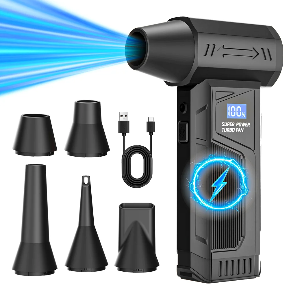 

Новинка 2026 года: Беспроводной турбовентилятор с бесщеточным двигателем для чистки автомобиля, со светодиодной подсветкой, цифровым дисплеем, портативный, для использования на улице