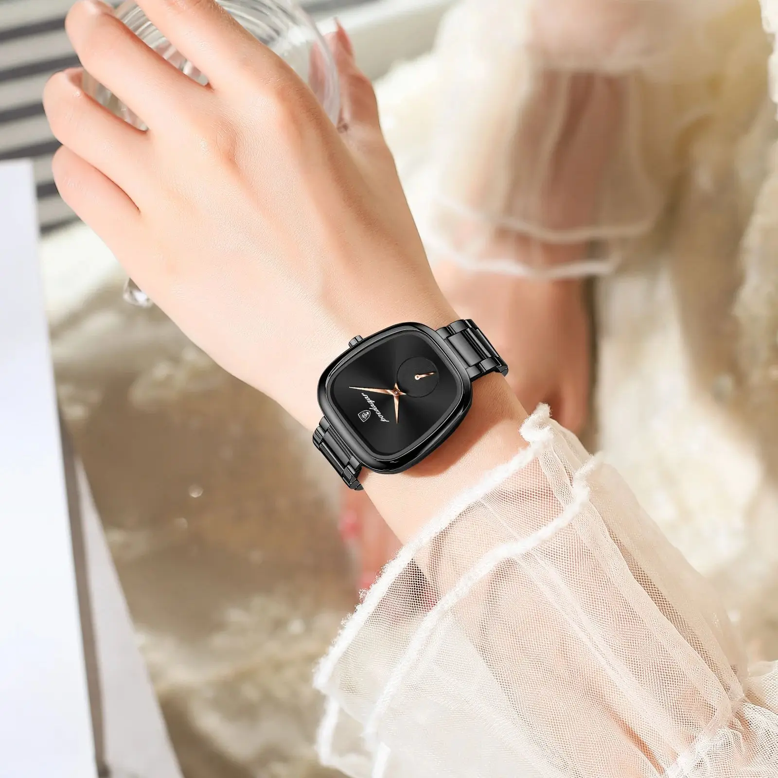 POEDAGAR Топ оригинальные женские наручные часы водонепроницаемые модные часы из нержавеющей стали для женщин кварцевые роскошные элегантные женские часы