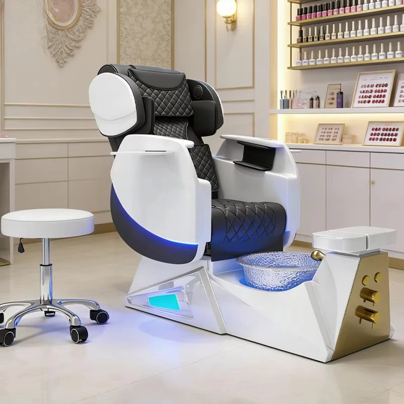 Nail Salon Electric Reclining Discharge Pump Pipeless Whirlpool Manicure Foot Spa Massage Pedicure Chair