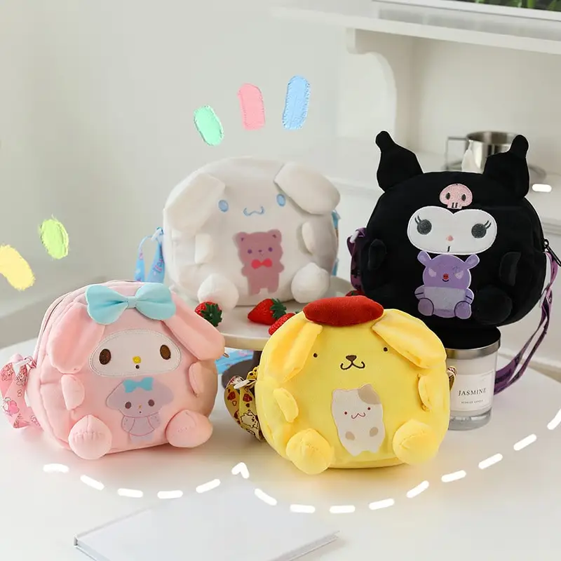 

Sanrios аниме Kuromi Cinnamoroll рюкзак милая сумка My Melody Детские рюкзаки плюшевые игрушки для девочек помпопуриновые сумки подарки на день рождения