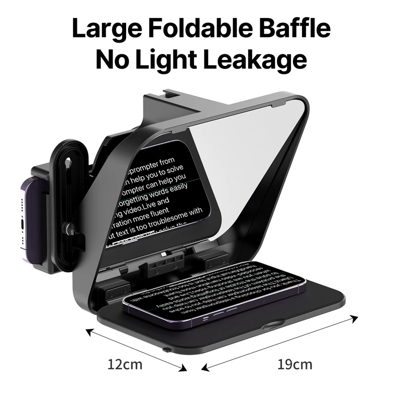 Ulanzi RT02 teleprompter Maroktelefon Mali Összecsukós Súgó számára tabletta DSLR Notebook camer telefont Egyenes adás Vízhozam videó Hangfelétel