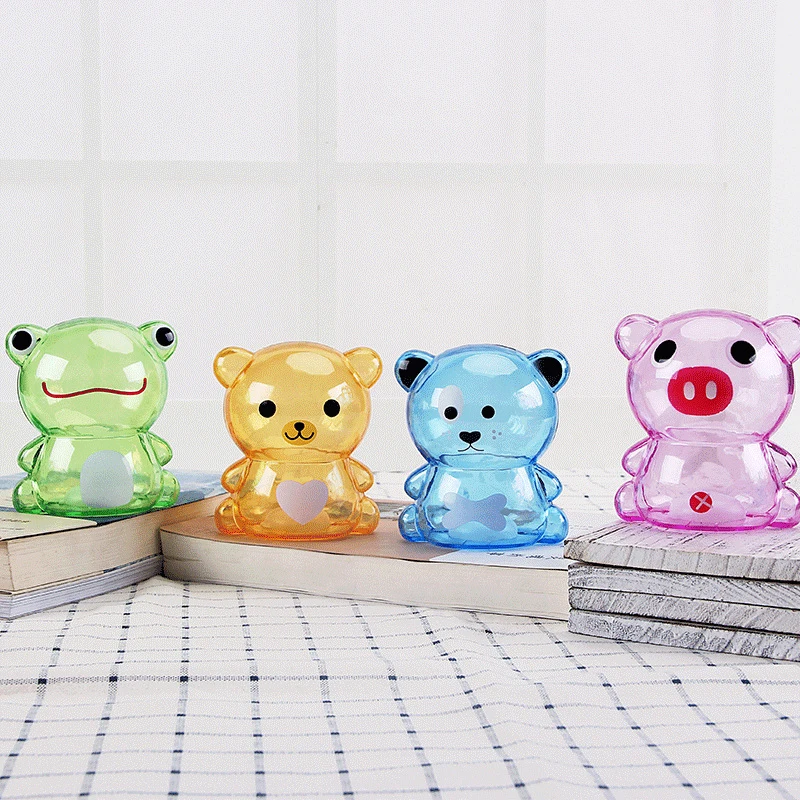 1PCS Children\'s Piggy Bank Candy Bank Change Bank Piggy Bank Transparent Plastic Creative Piggy Bank Money Boxes Home Decor