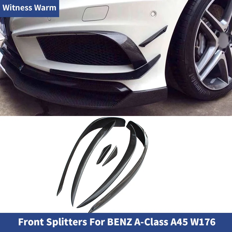 Pour Mercedes Benz classe A W176 A180 A200 A250 A45 Amg séparateur de pare-chocs avant lèvre becquet avant couteau à Air avant 2012-2015