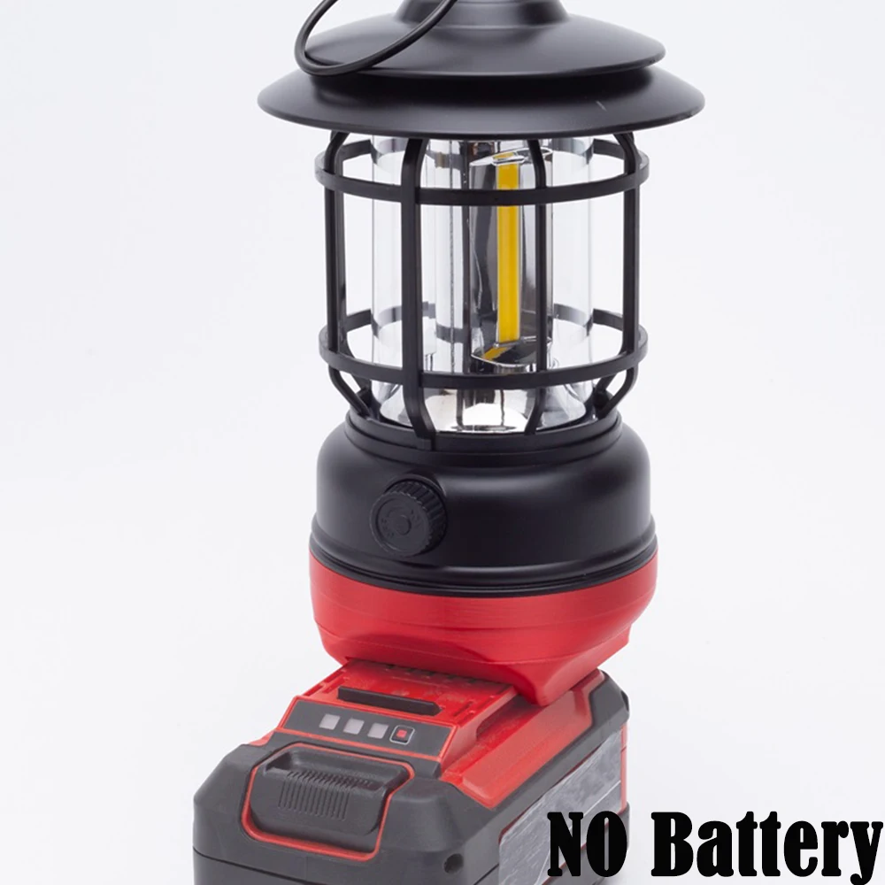 LED Work Light Camping Lantern For Ozito 18V Power X-Change Lithium Battery Hanging Tent Light Outdoor Emergency (No Battery)