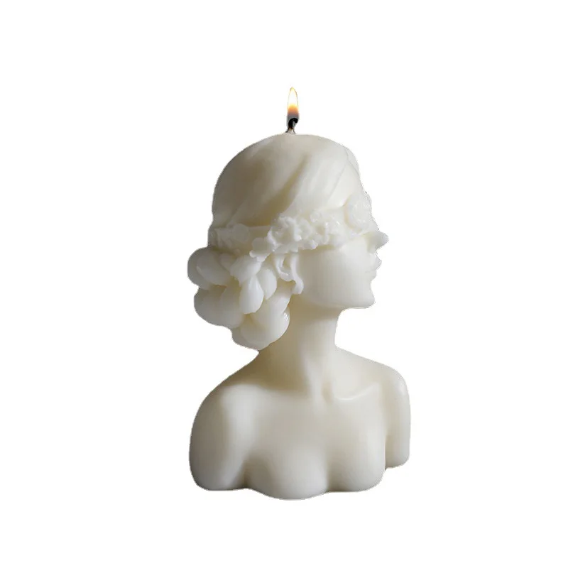 Blindfolded Girl Candle Creative Vivid Model Handmade Gift House Decoration Blindfolded Girl Scented Candles