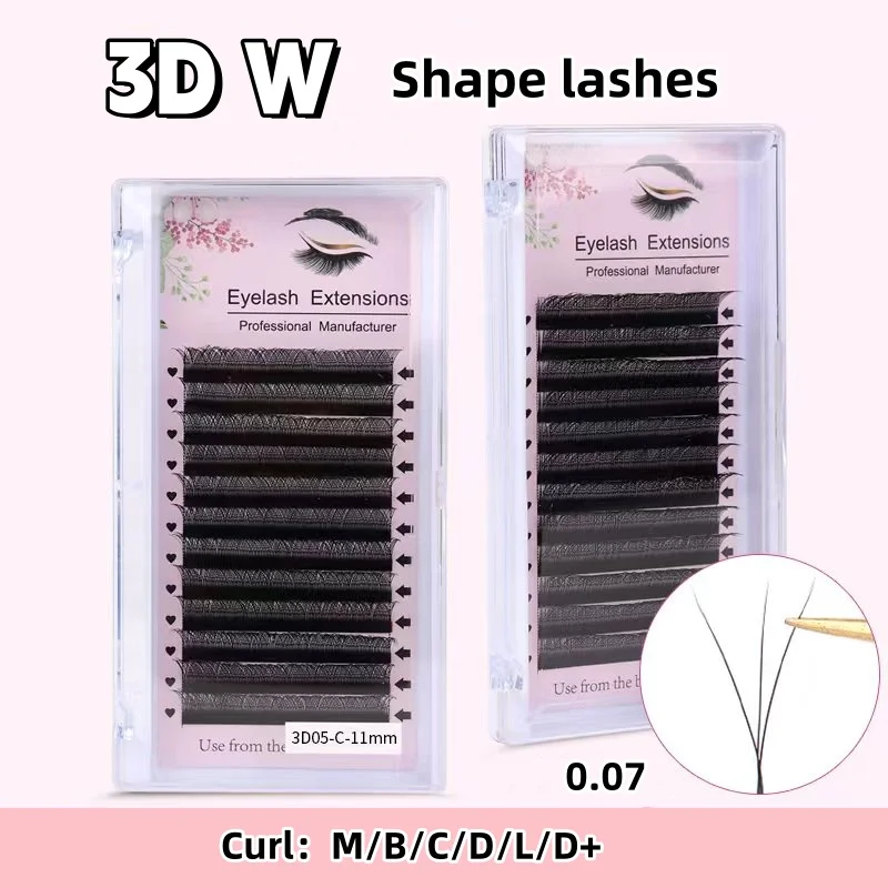 MARIA YY/ 3D/4D/5D/6D W Shape Lashes  Premade  Volume Eyelashes Extension Soft  Easily Grafting Private Label Wholesal