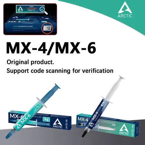 Arctic AC MX-4 MX-6 จาระบีซิลิโคนความร้อนเจลสําหรับเดสก์ท็อปคอมพิวเตอร์แล็ปท็อปโน้ตบุ๊ค CPU GPU VGA การ์ดความร้อนวาง