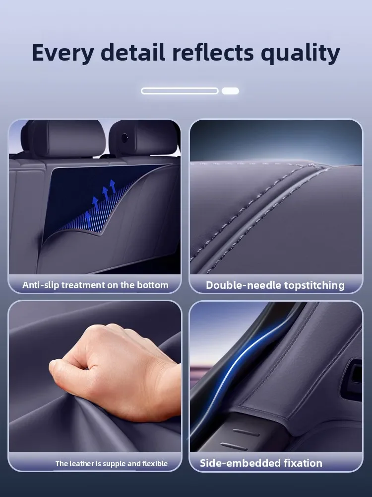 For Leapmotor B10 2025 Car Trunk Mats Rear Row Seat Back Leather Pad Waterproof Full Coverage Cargo Liner Boot Protective Mat