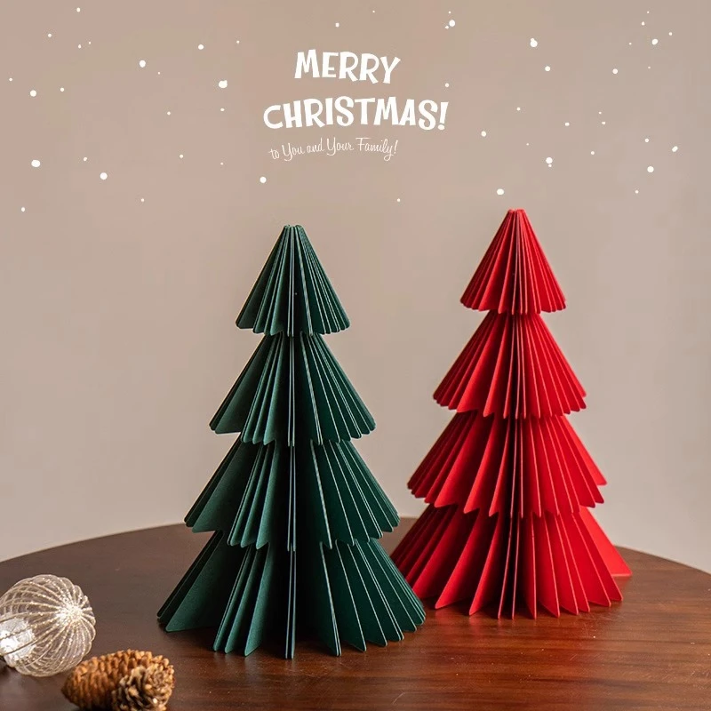 Weihnachtsbaumdekoration 3D Wabenpapier Weihnachtsbaumornamente Neujahrs-Weihnachtsfeier-Deko Weihnachtsbaum-Hängeornament – Detail 5