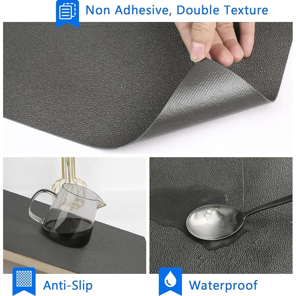 Shelf Liner For Cabinets, Drawer Non Adhesive Non Slip Foam Mat For Kitchen, Pantry, Bathroom, Cupboard, Garage, Closet,