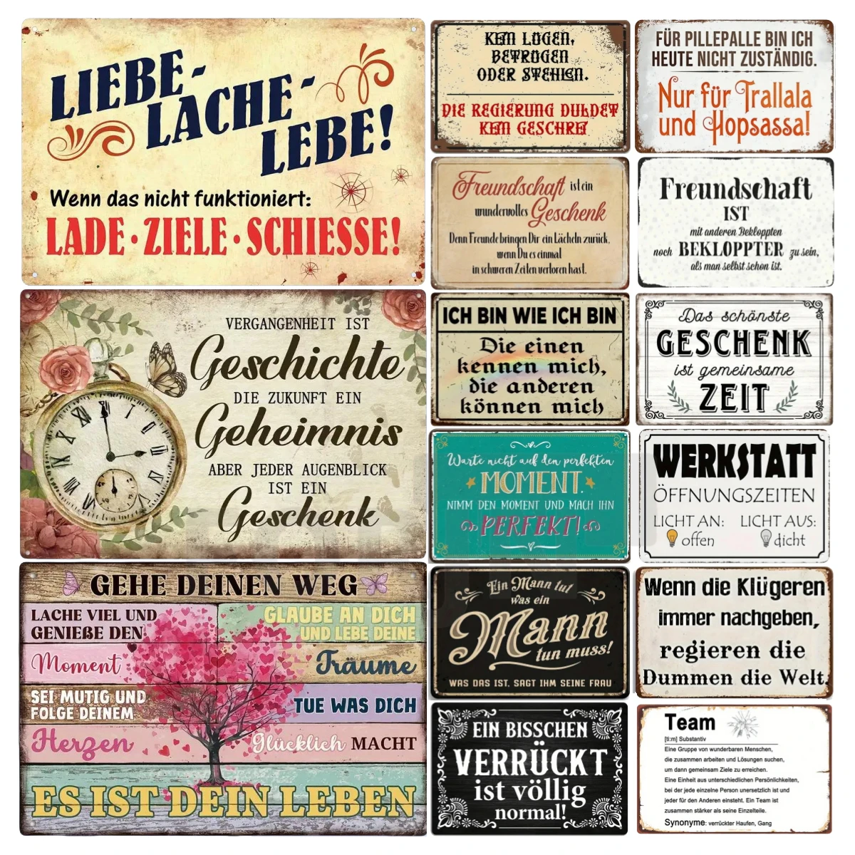 Germany Home Decor - Niemiecki Retro Metalowy Znak - Niemiecki