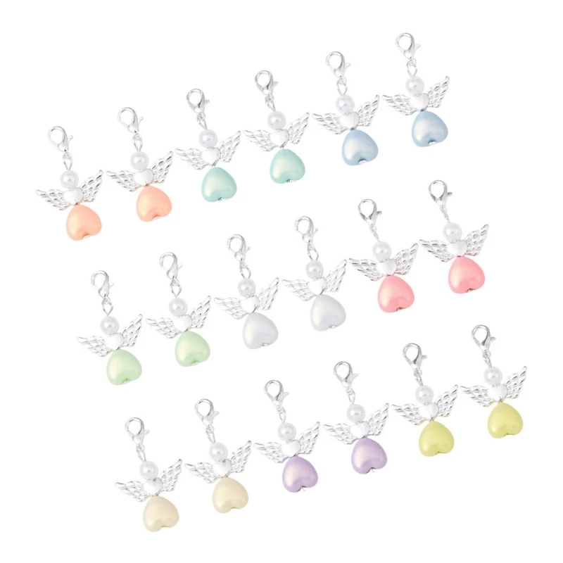 Angel Pearls Beads Pendant Keychain,for Bag Pouches Purse Decorations Holders