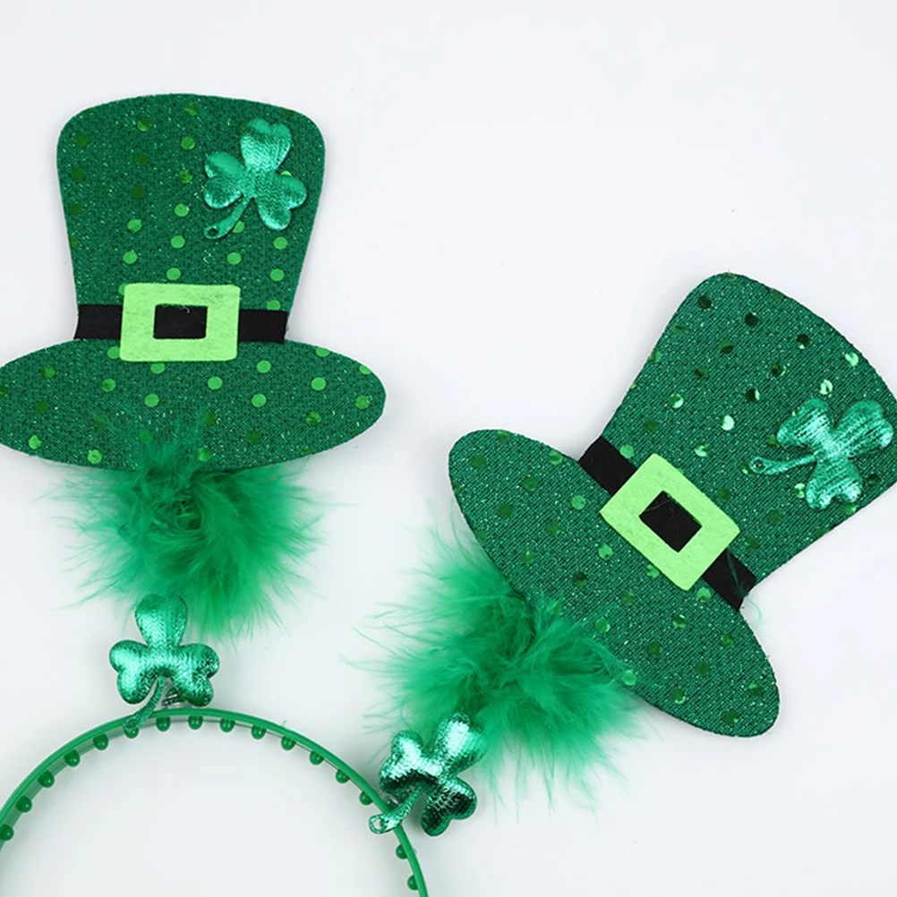 

3pcs Shamrock Headb Green Hair Accessories for St Patricks Day Kids Head B Decorations Hair Clasp Fits Women Girls Party Favors