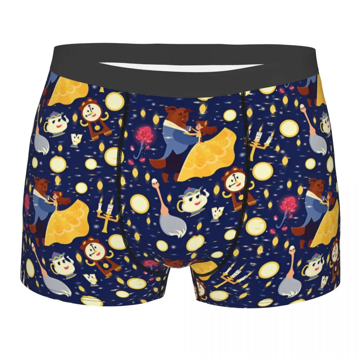 

Custom Beauty And The Beast Underwear Male Printed Boxer Shorts Panties Briefs Breathable Underpants