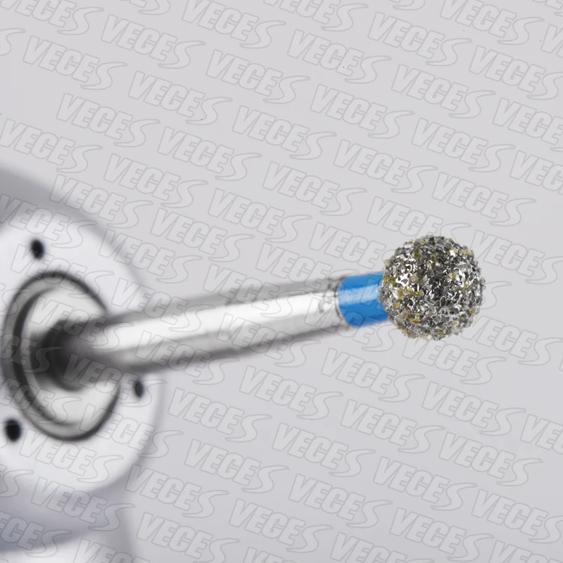 Brocas de diamante Dental tipo BR, bola redonda FG de 1,6mm para pieza de mano de alta velocidad, pulido de dientes de acero inoxidable