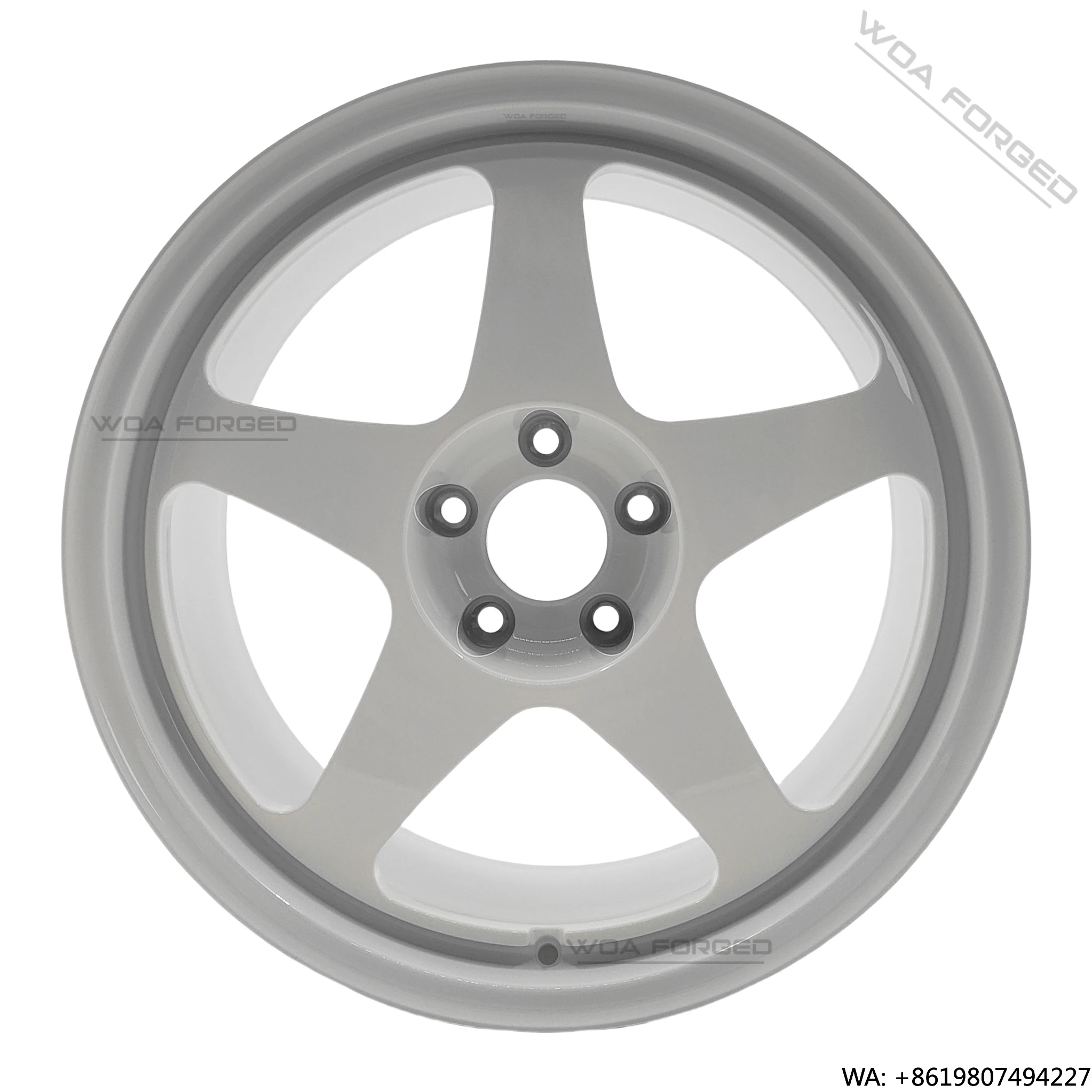 

New Arrival 17 18 19inch 5/112 5x114.3 5x120 5 Spoke White Wheels for Passenger Car