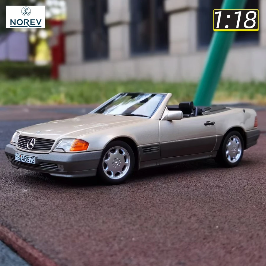 NOREV 1:18 1989 FOR Benz 500SL convertible R129 alloy car model vintage car static display holiday gift collection