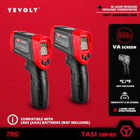 YEVOLT TA606+ Series Digital Infrared Thermometer Handheld Non Contact IR Laser  Heat Temperature Gun Point VA Color Screen