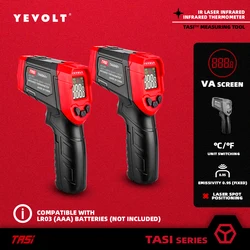 YEVOLT TA606+ Series Digital Infrared Thermometer Handheld Non Contact IR Laser  Heat Temperature Gun Point VA Color Screen