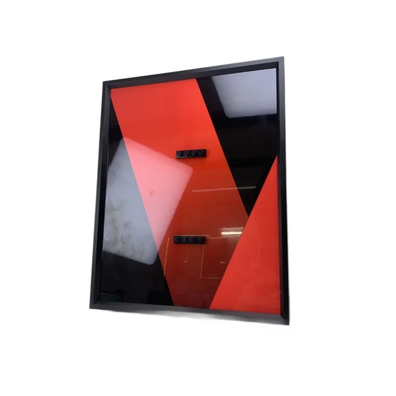 Driedimensionaal fotolijst, metalen frame + houten basis voor sportwagenbouwstenen op schaal 1:32, racespeelgoed met kleine deeltjes