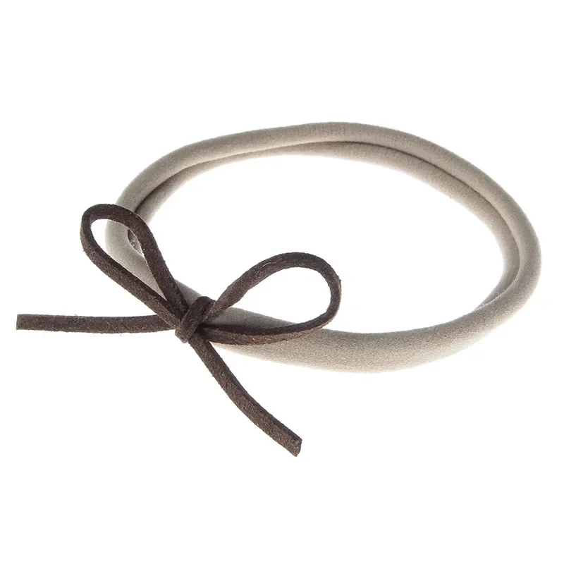 10pcs/lot Fashion Nylon Headband Baby Girls Elastic Hairband Infant Toddler Suede Solid Bow Kids Head Band Hair Accessories