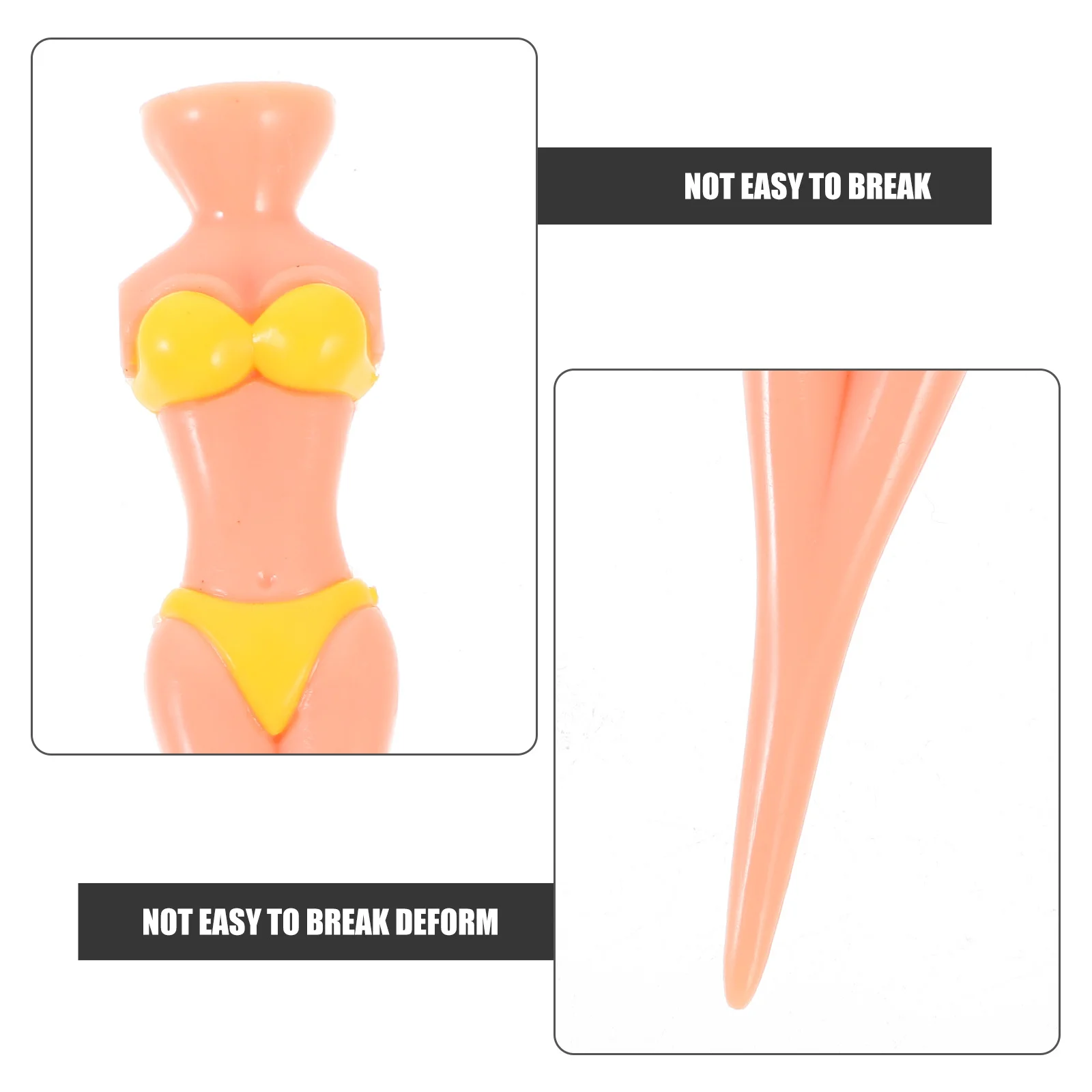 6 шт., гвозди для мяча для гольфа, прочные пластиковые женские футболки, простые в использовании, долговечные аксессуары для тренировок по гольфу, футболки для гольфа