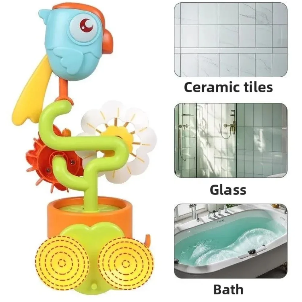 

Children’s Bath Toy,Duck/Flower Shape Play Waterwheel Bathtub Toy,Shower Bathtub with Suction Cup Water Spray Sprinkler for Kids