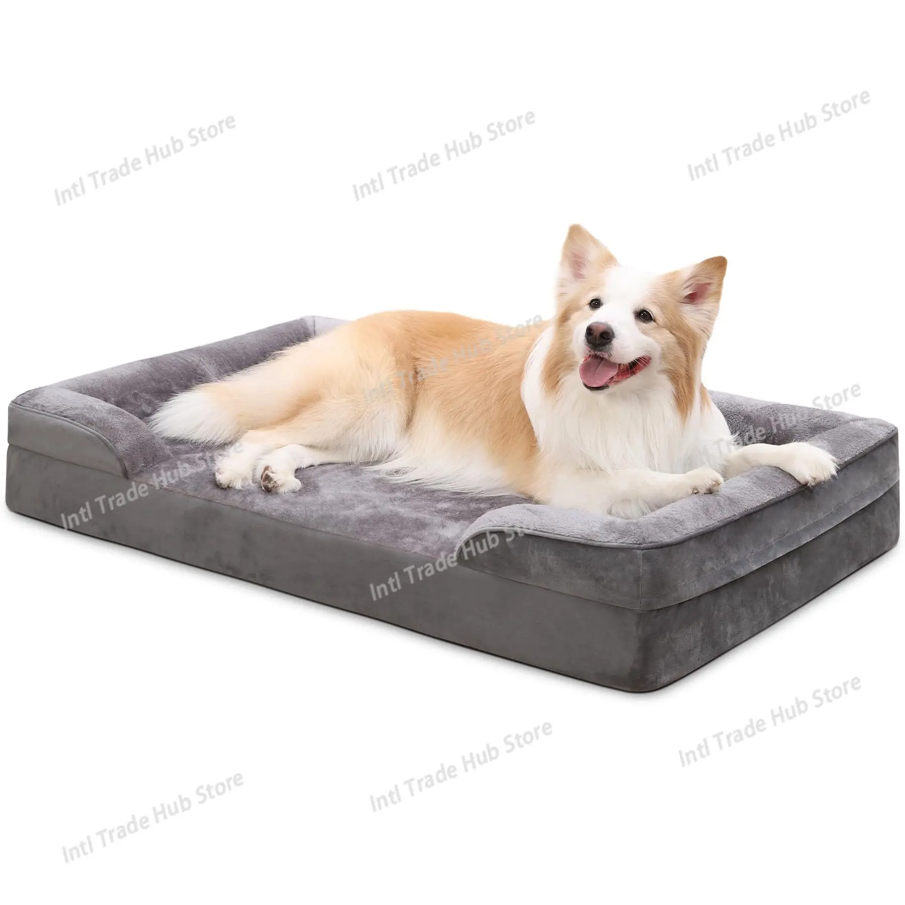 Type-C Pet Sofa Bed, All-Season Universal Warm Cat Nest, Sponge Dog Bed, Removable & Washable Mat for Large Dogs