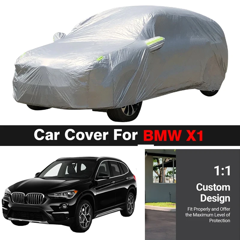 

Full Car Cover For BMW X1 2009-2022 Outdoor SUV Summer Anti-UV Sun Shade Snow Rain Dust Protection Cover