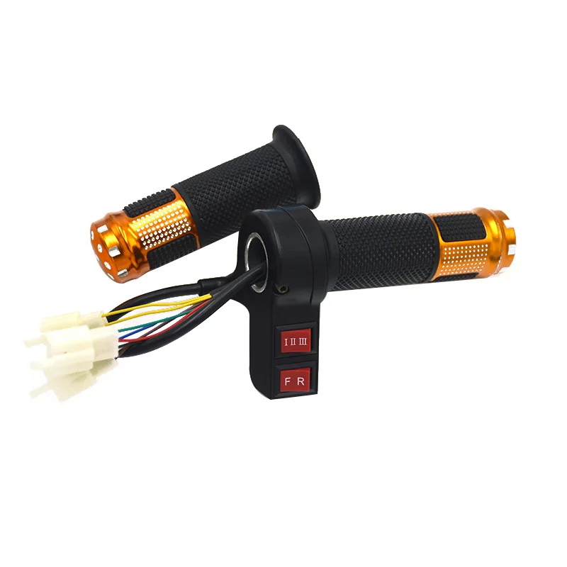 24V/36/48V/64V/72V electric bicycle throttle with 3 speed controller and forward reverse for ebike/scooter/tricycle