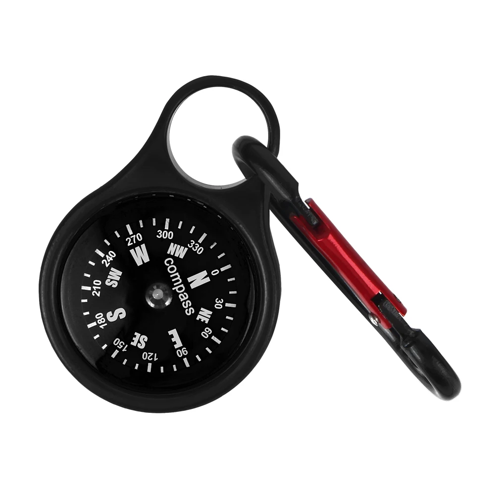 

Portable Compass Motorcycle Compass Forest Camping Accessory For Outdoors Hiking Backpacking Carabiner Magnetic Clip Snap Hook