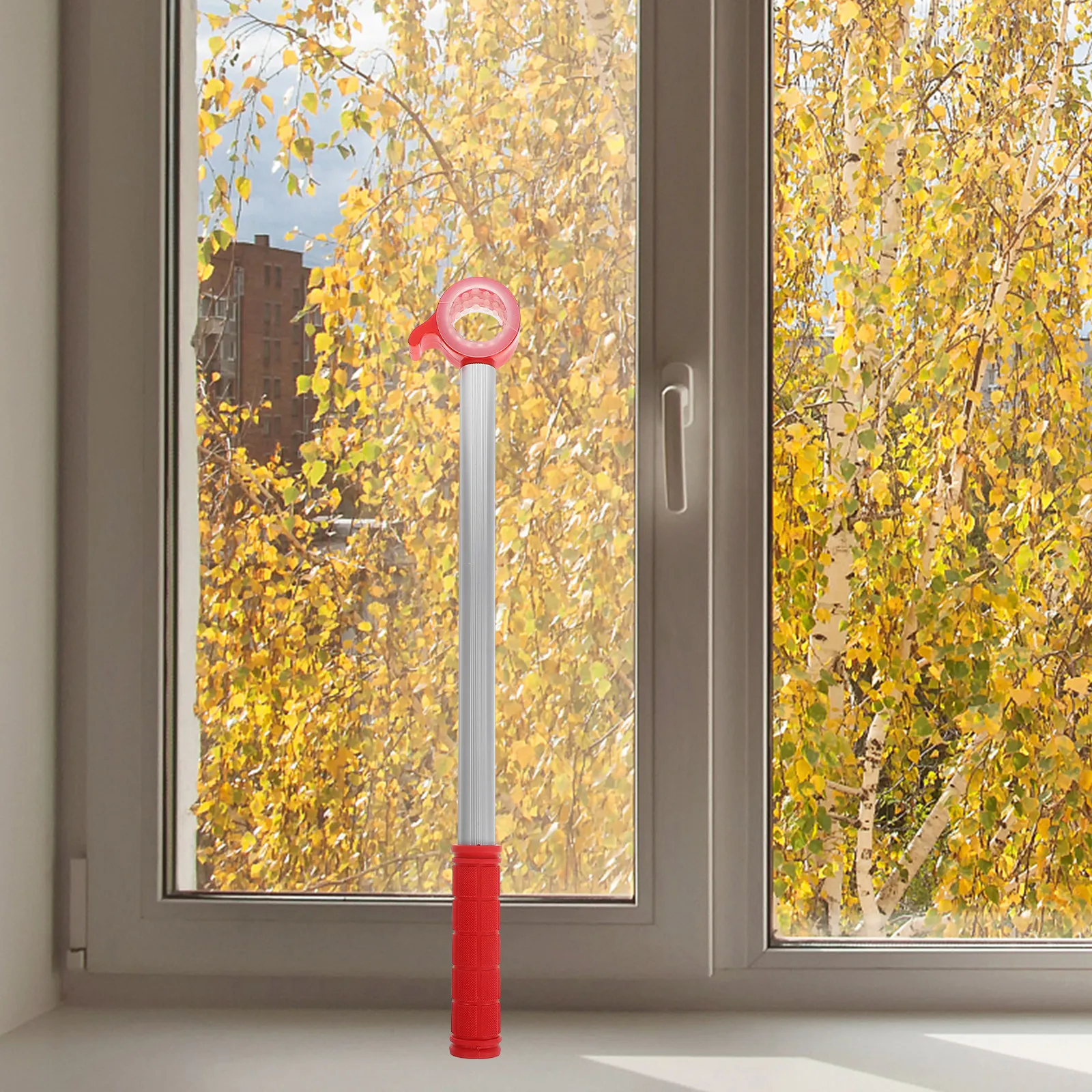 Window Opening Rod Blind Assistant Awning Window Opener Tool Alloy Rod Reach Pole Push Pull Pole Hook Blind Wand Opener