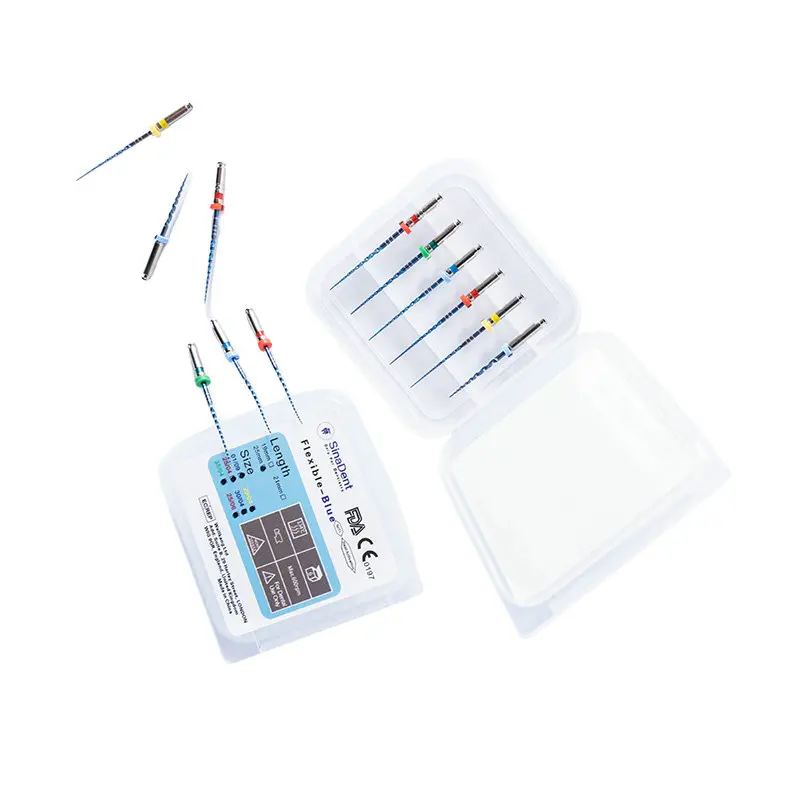 Dental Endodontic Files 04 06 Taper Pro Flexible Blue 25mm 21mm Assorted Heat Activation Treatment for Root Canal