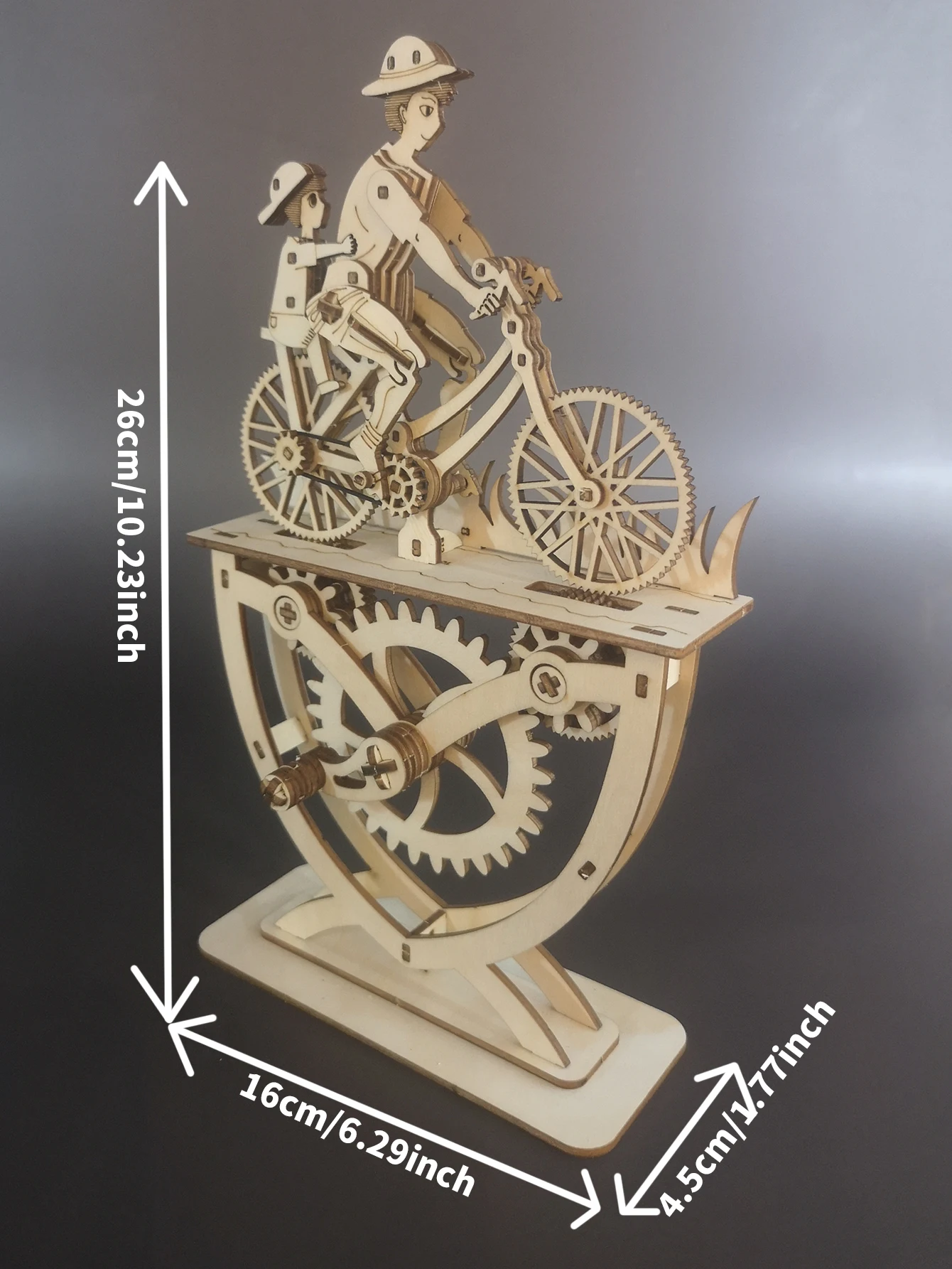 3D Wooden Puzzle Father and Son Diy Handmade Bicycle Assembly Model Kits  Creative Decoration