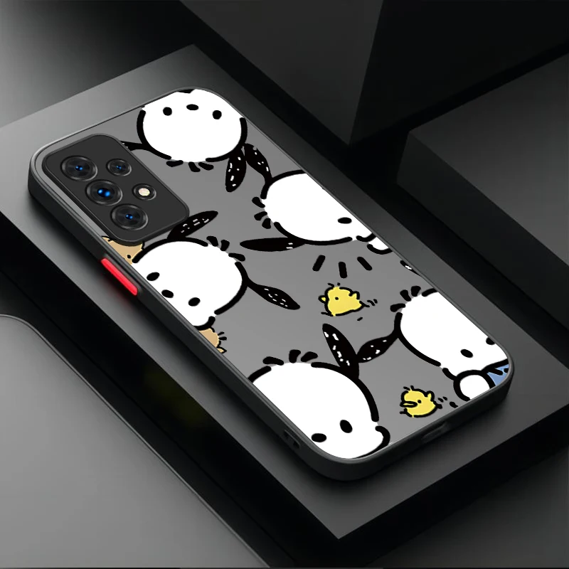Sanrio Pochacco Custodia per telefono carina per Samsung Galaxy A17 A07 A54 A05s A34 A24 A14 A73 A53 A33 A23 A13 A72 A52 A52s A32 A22 A12